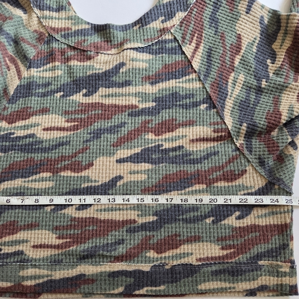 Impressions Camouflage Patterned Knit Top - Picture 5 of 7